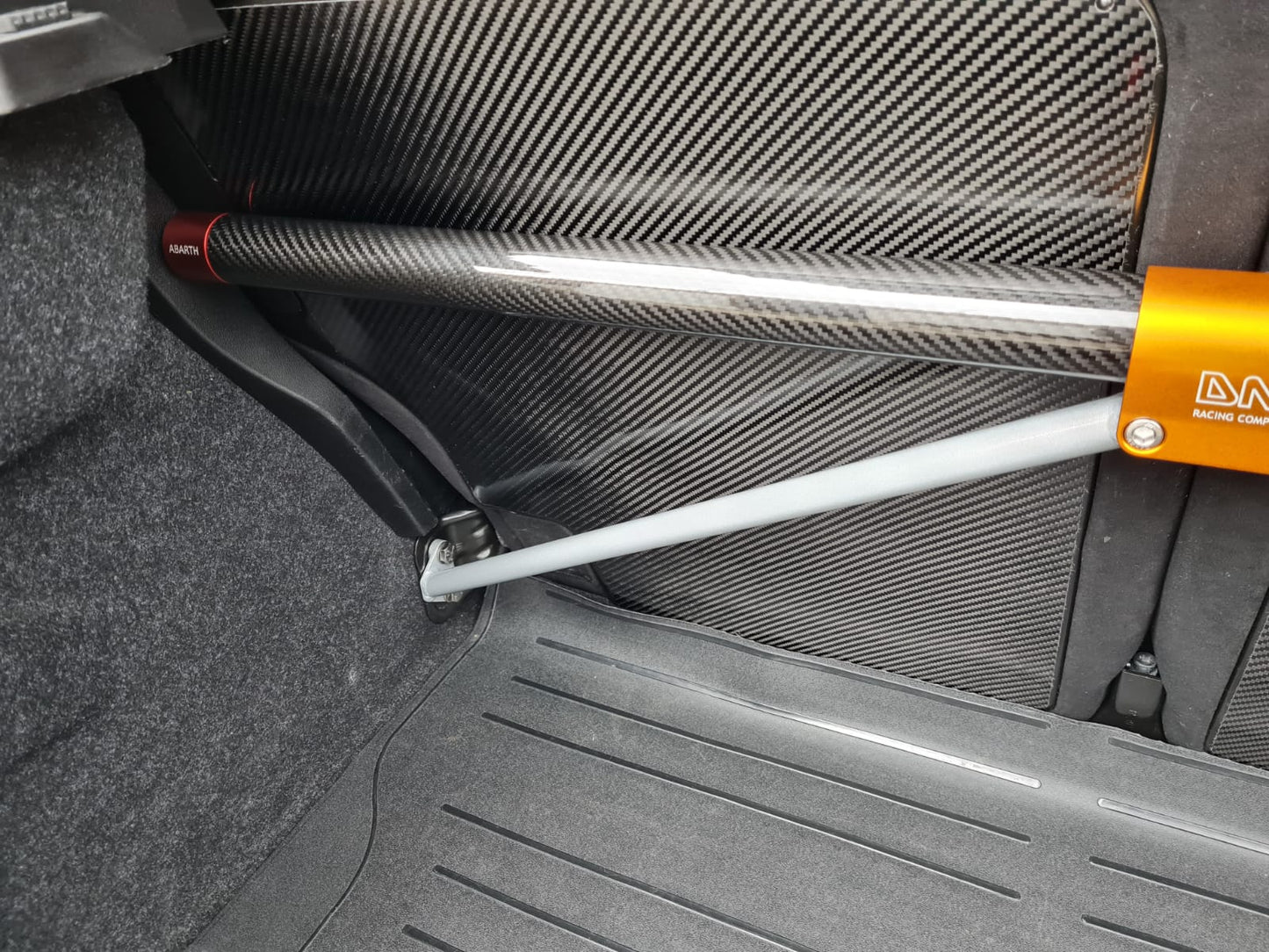 Abarth Cover Fibra de Carbono Respaldo Asientos Traseros