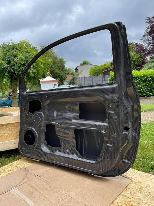 Pre order!! NEW Abarth Real Carbon Fiber Doors (2) Puertas Carbono 7kg Lightness Track Racing