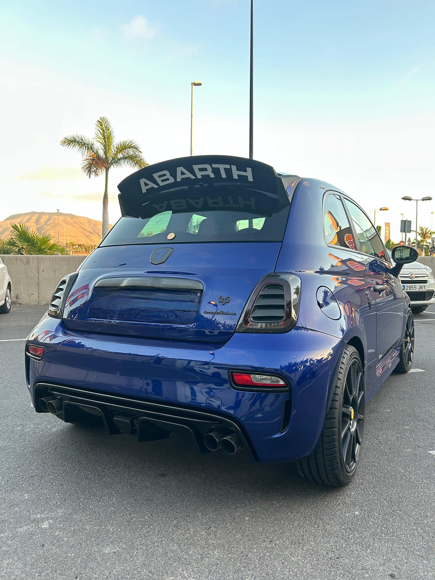 Abarth 70th Alerón Spoiler Original FCA Vinilo Letras Vinyl Letters