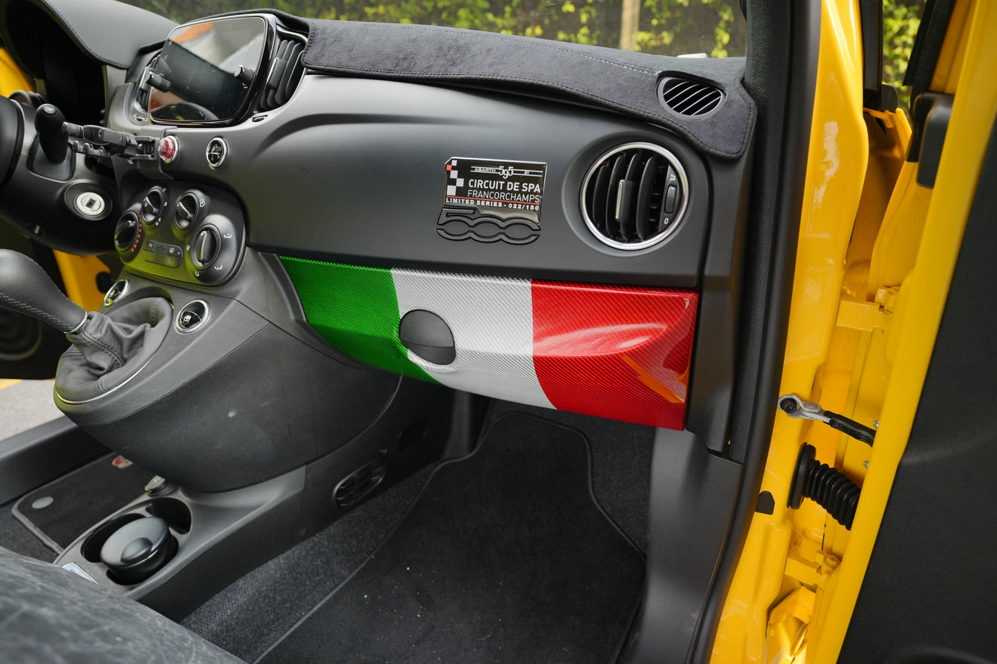 Abarth Cover Guantera Fibra de Carbono Italia 🇮🇹 Box Glove Glove compartment