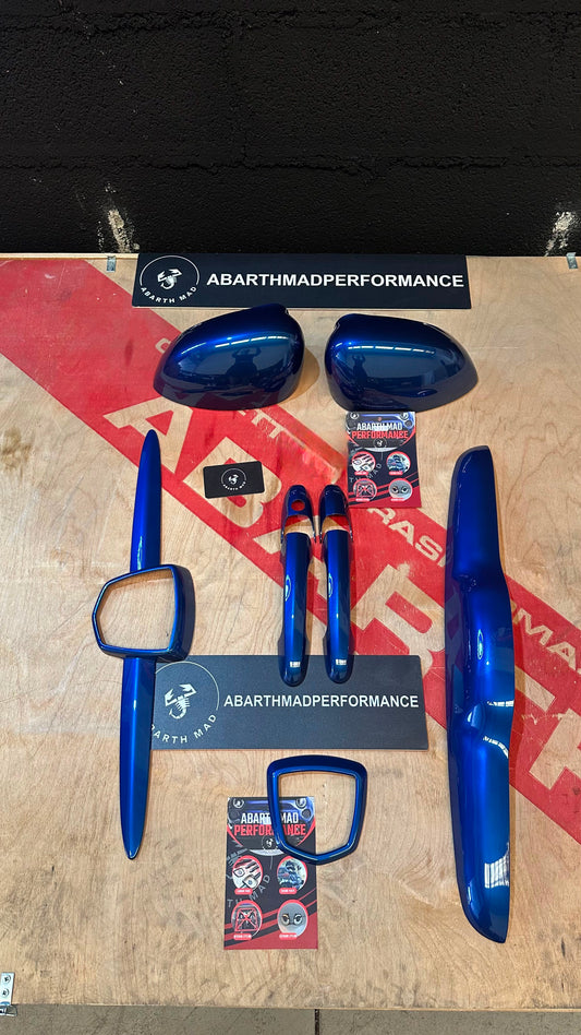 Abarth Fiat 500 All Model Pack Exterior Cover Inserts Colores Molduras Emblemas 🔴🟡🔵