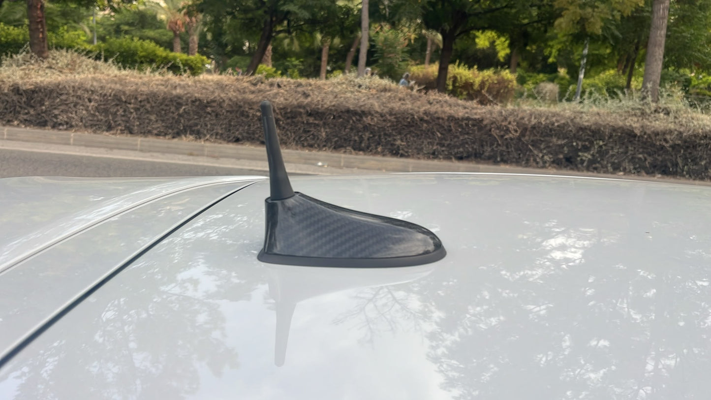 Abarth 500 Antena Cover Fibra de Carbono Modelo Largo Carbon Fiber Large Antenna
