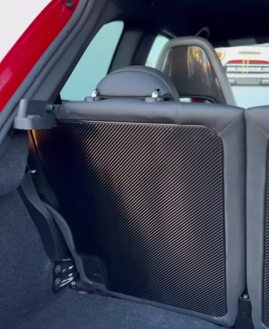 Abarth Cover Carbon Fiber Rear Seat Backrest