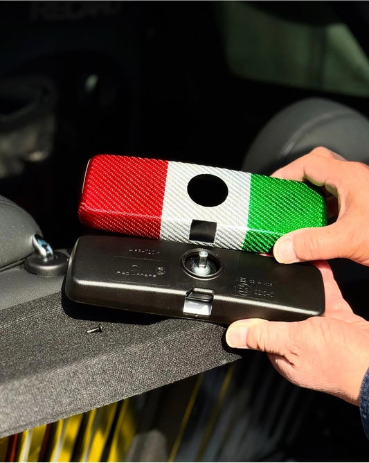 Abarth 08-23 Cover Espejo Fibra de Carbono Italia 🇮🇹 Mirror Carbon Fiber Cover (no automático)