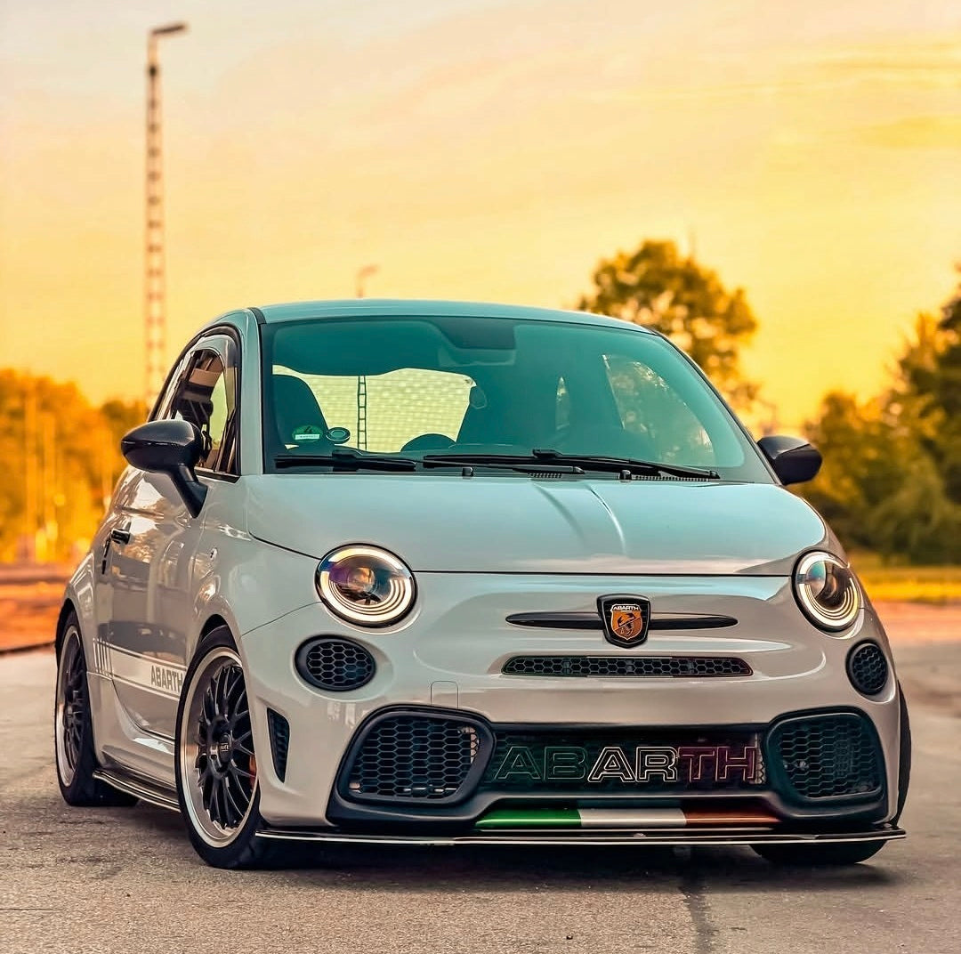 Abarth 2016+ Restyling Front Bumper Grille Honeycomb Set (2) Foglights Delete Paragolpes Delantero Rejilla Elimina Antinieblas