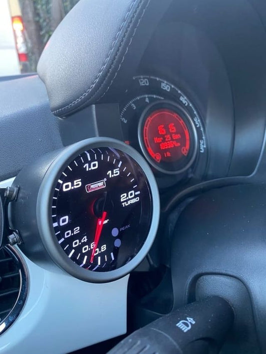 Abarth Turbo Clock 2 bar Prosport 80mm Plug & Play