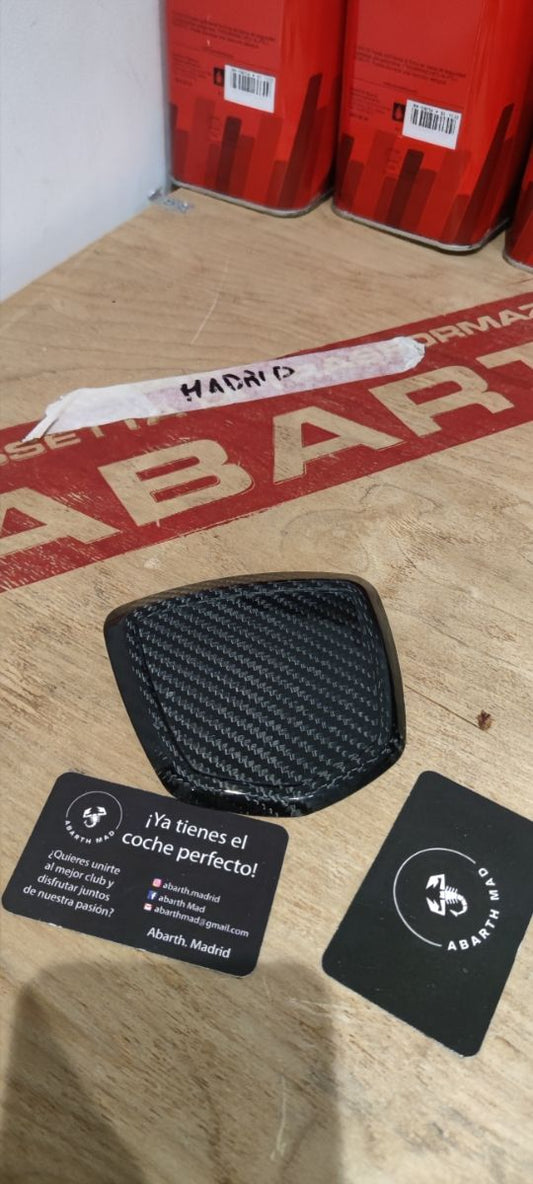 Abarth Emblem Rear Logo Carbon Fiber Full cover