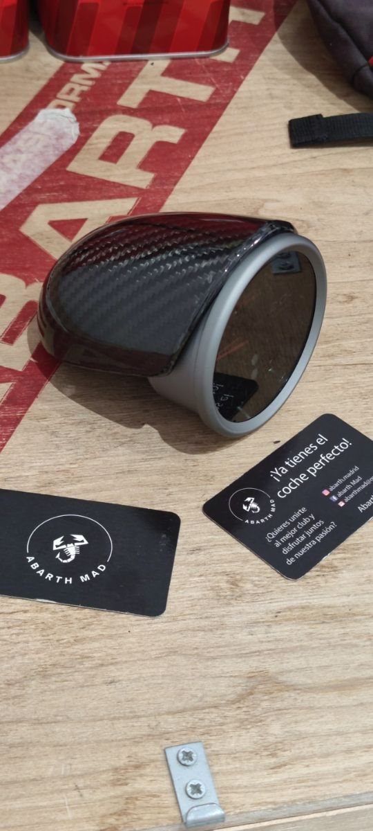 Abarth Cupula UK ONLY Turbo Clock Carbon Fiber