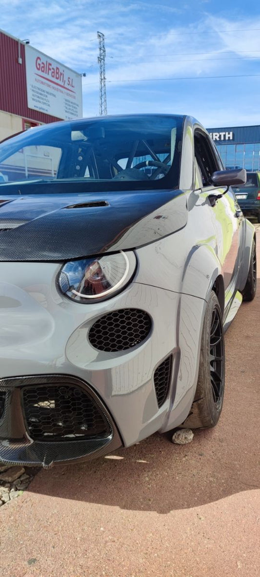 Abarth WideBody Kit Fibra Kit Ensanche Fenders Aletines + 5cm each side