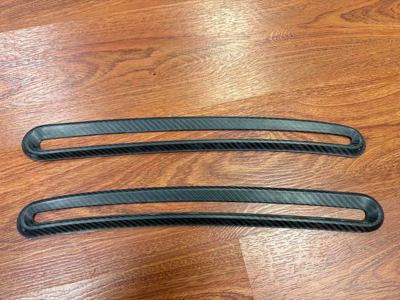 Abarth 500 All Model Carbon Fiber Windshield Defroster Air Top Vents Set (2) Cover Salpicadero Aireadores Superiores