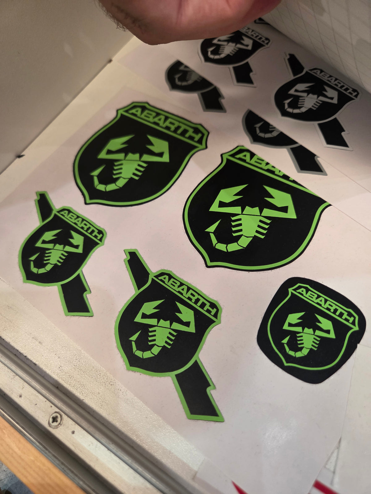 Abarth 500 All Model Set Vinyl Stickers Kit Logos Vinyl Emblems (5 vinyls)