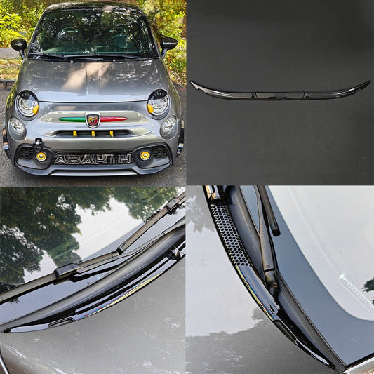 Abarth 500 Coloured All Model Cover Windshield Black Gloss ABS Vierteaguas Negro Brillo