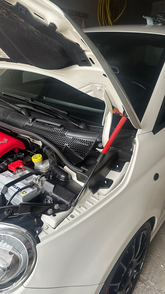 Abarth Fiat 500 500e Hood Struts Amortiguadores de Capó ⚫️🔴