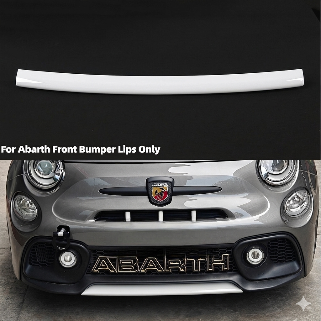 Abarth 2016+ Restyling Front Lip Splitter Cover Lip Delantero Carcasa Cubierta ABS