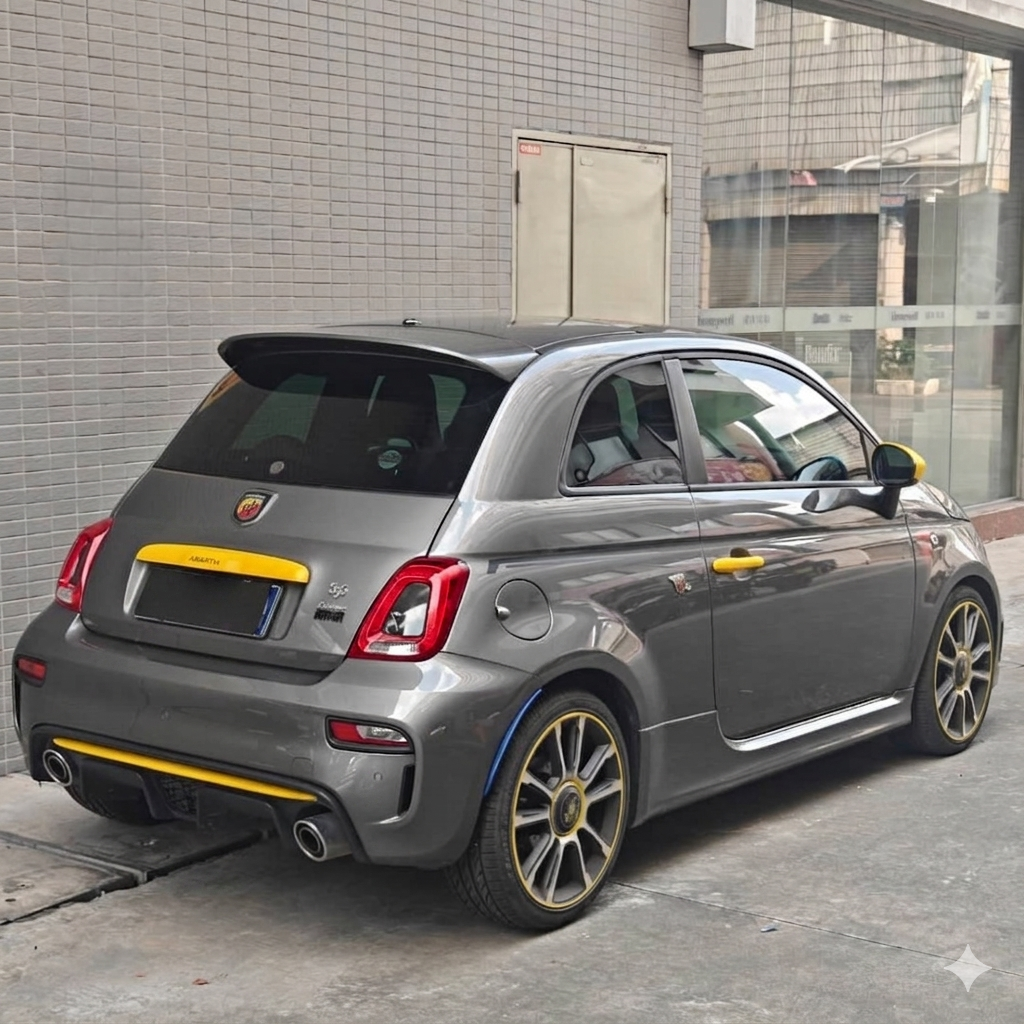 Abarth 2016+ Restyling Rear Diffusser Lip Bumper Cover Trasero Carcasa Cubierta ABS