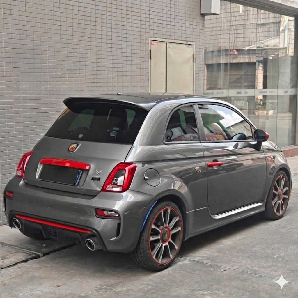 Abarth 2016+ Restyling Rear Diffusser Lip Bumper Cover Trasero Carcasa Cubierta ABS