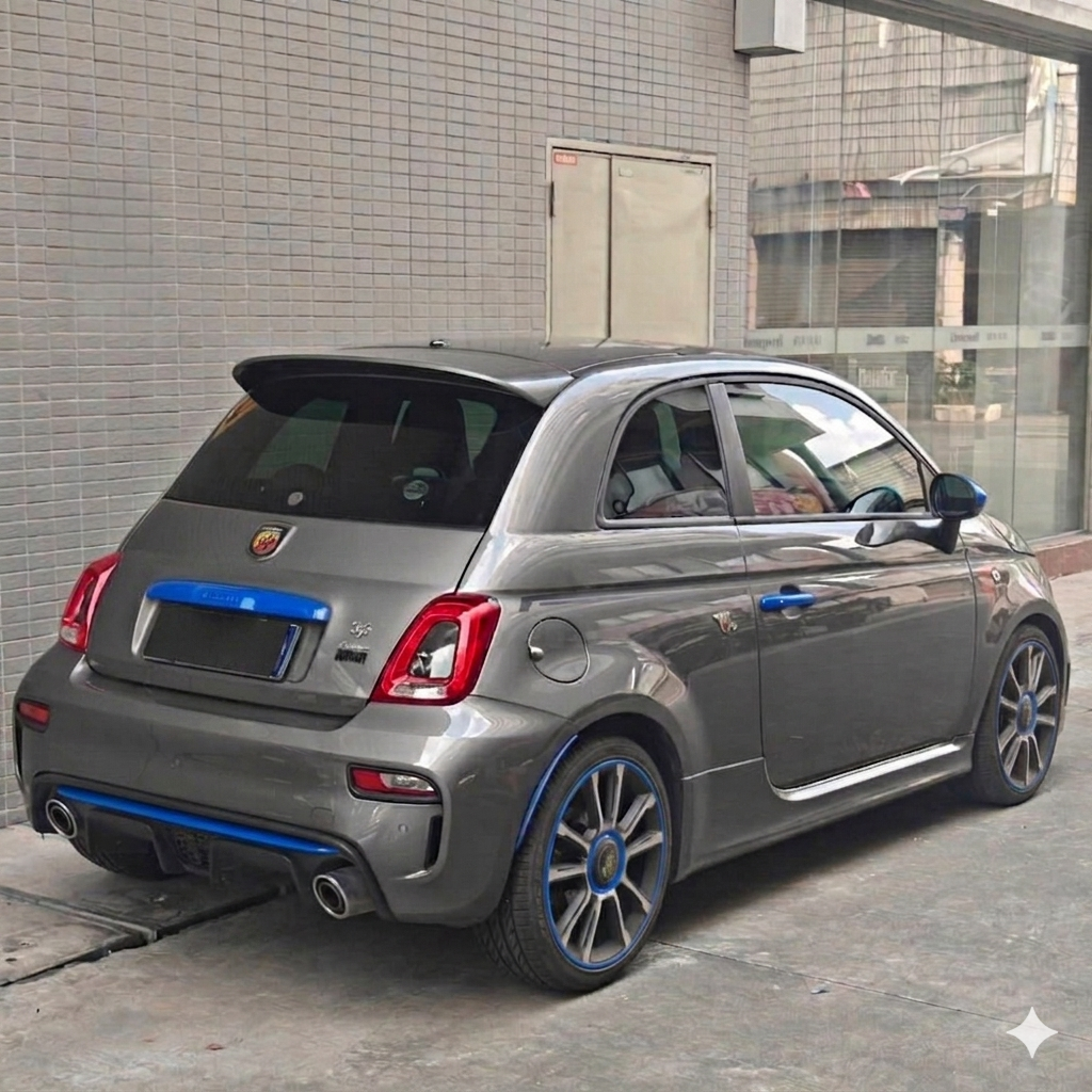 Abarth 2016+ Restyling Rear Diffusser Lip Bumper Cover Trasero Carcasa Cubierta ABS