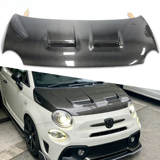 Exclusive Pre Order!! Abarth Fiat 500 Carbon Fiber 100% Japan Hood Capó Fibra Carbono