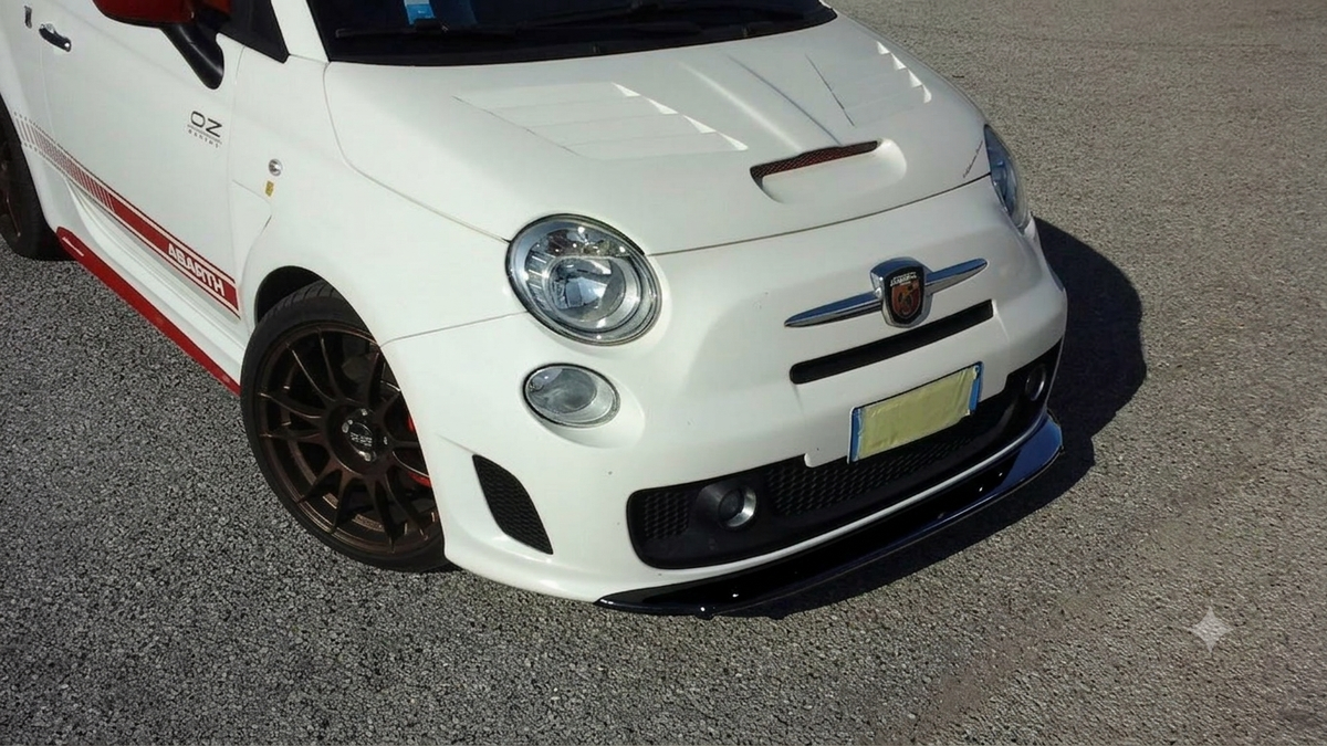 Abarth 500 2008-2015 Pre-Restyling Front Lip Splitter Fiberglass Add-on