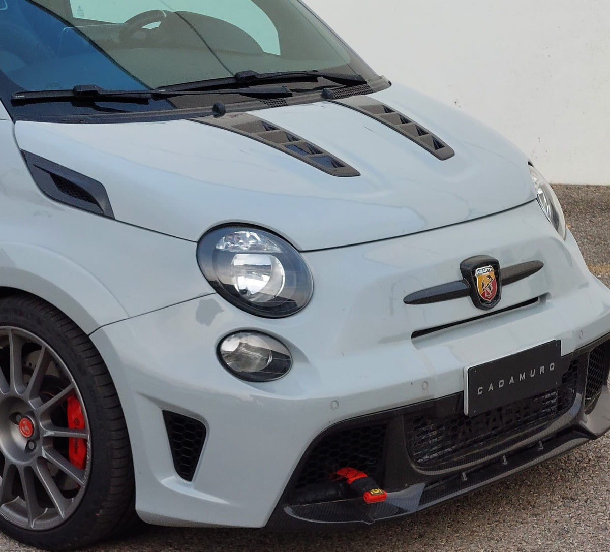 Abarth 500 All Model Hood Fiber Capó tipo Biposto Fibra + salidas de aire