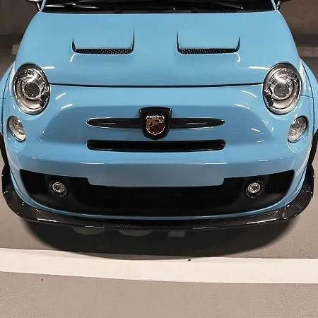 New!! PREORDER Abarth 500 Full 100% Carbon Fiber Splitter Lip Fibra de Carbono