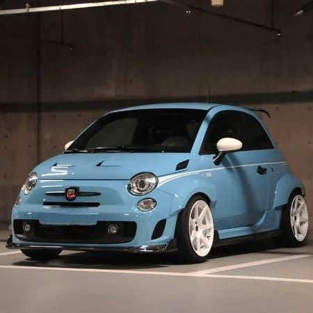 New!! PREORDER Abarth 500 Full 100% Carbon Fiber Splitter Lip Fibra de Carbono