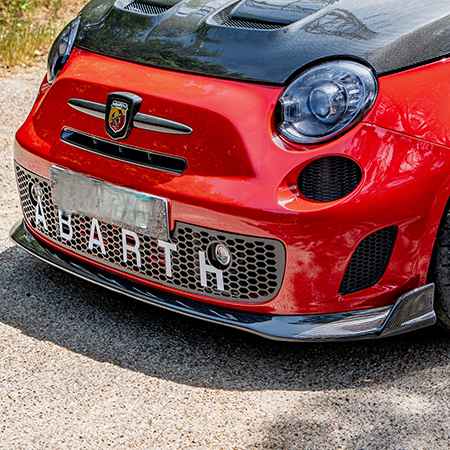 New!! Abarth 500 Full 100% Carbon Fiber Splitter Lip Fibra de Carbono