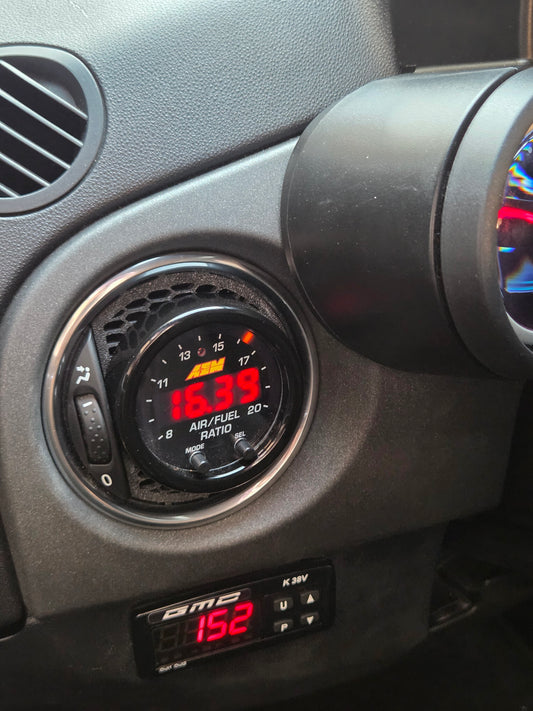 Abarth Reloj Gauge AFR AEM con o sin Soporte Ventilación