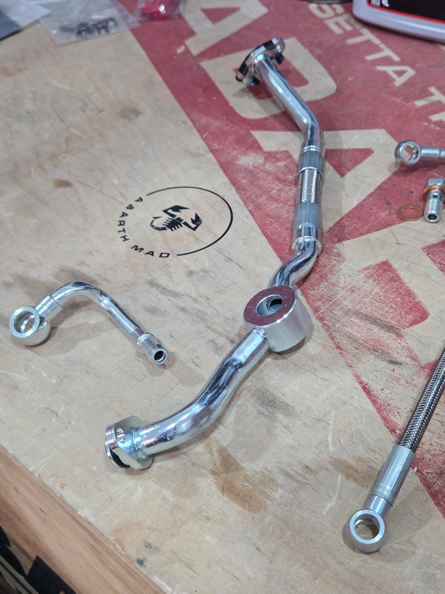 Abarth IHI a Garret 1446 Kit Conversión Tubería Aceite