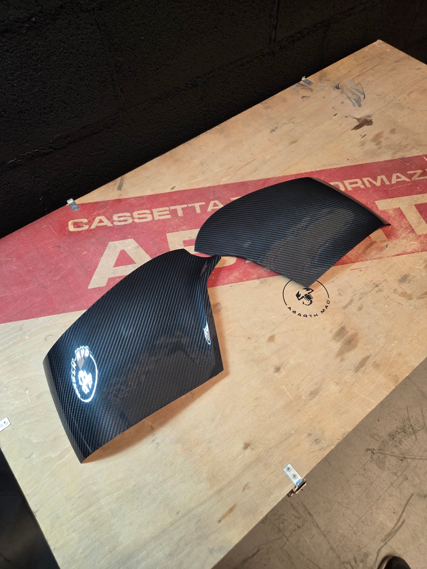 Abarth Fiat 2016+ Restyling Cover Zona Cambio Fibra de Carbono