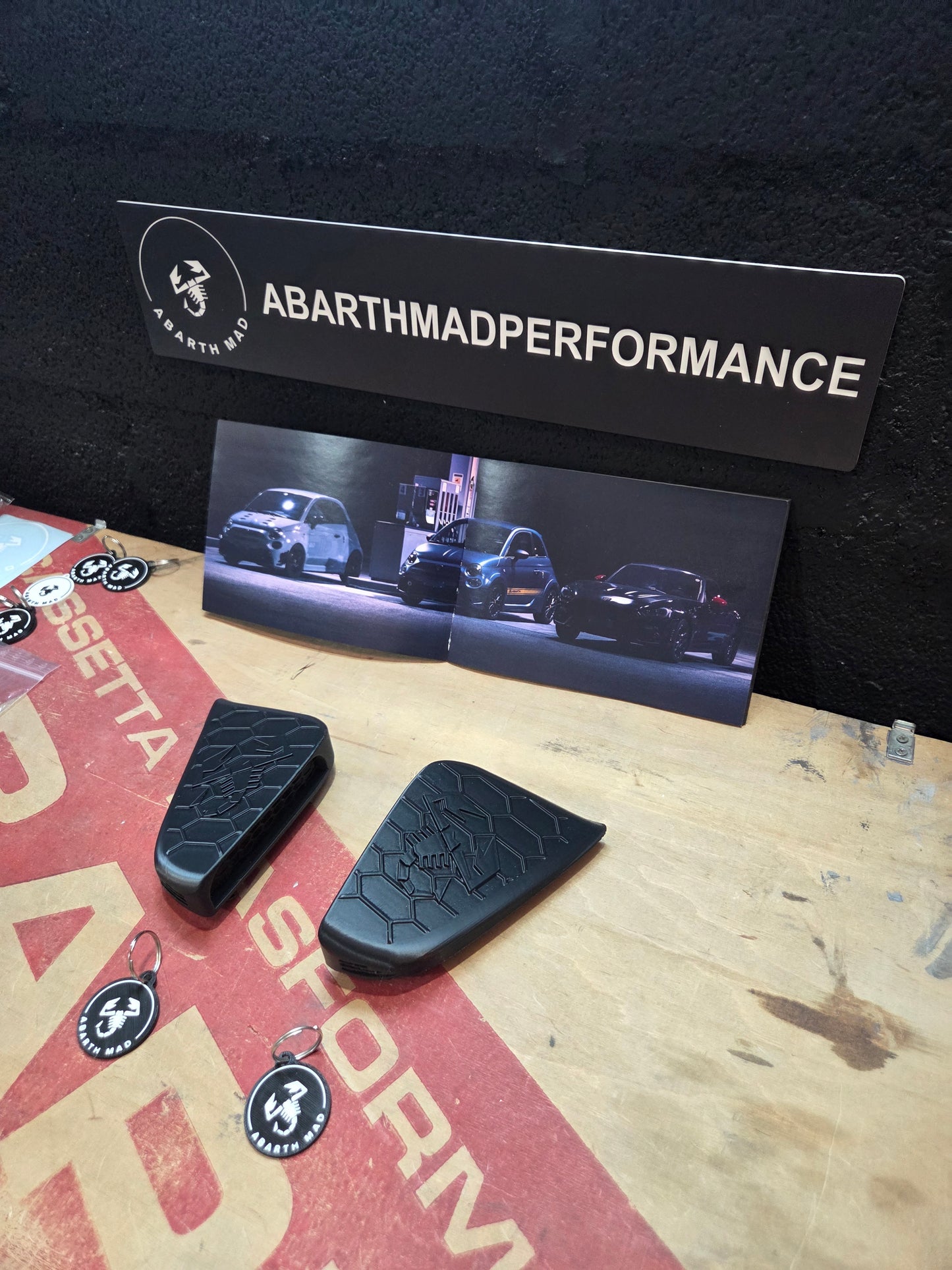 Abarth All Model (2) 3D  Rejillas Laterales Entrada Aire Side Air Grilles Low Intake Admisión Baja