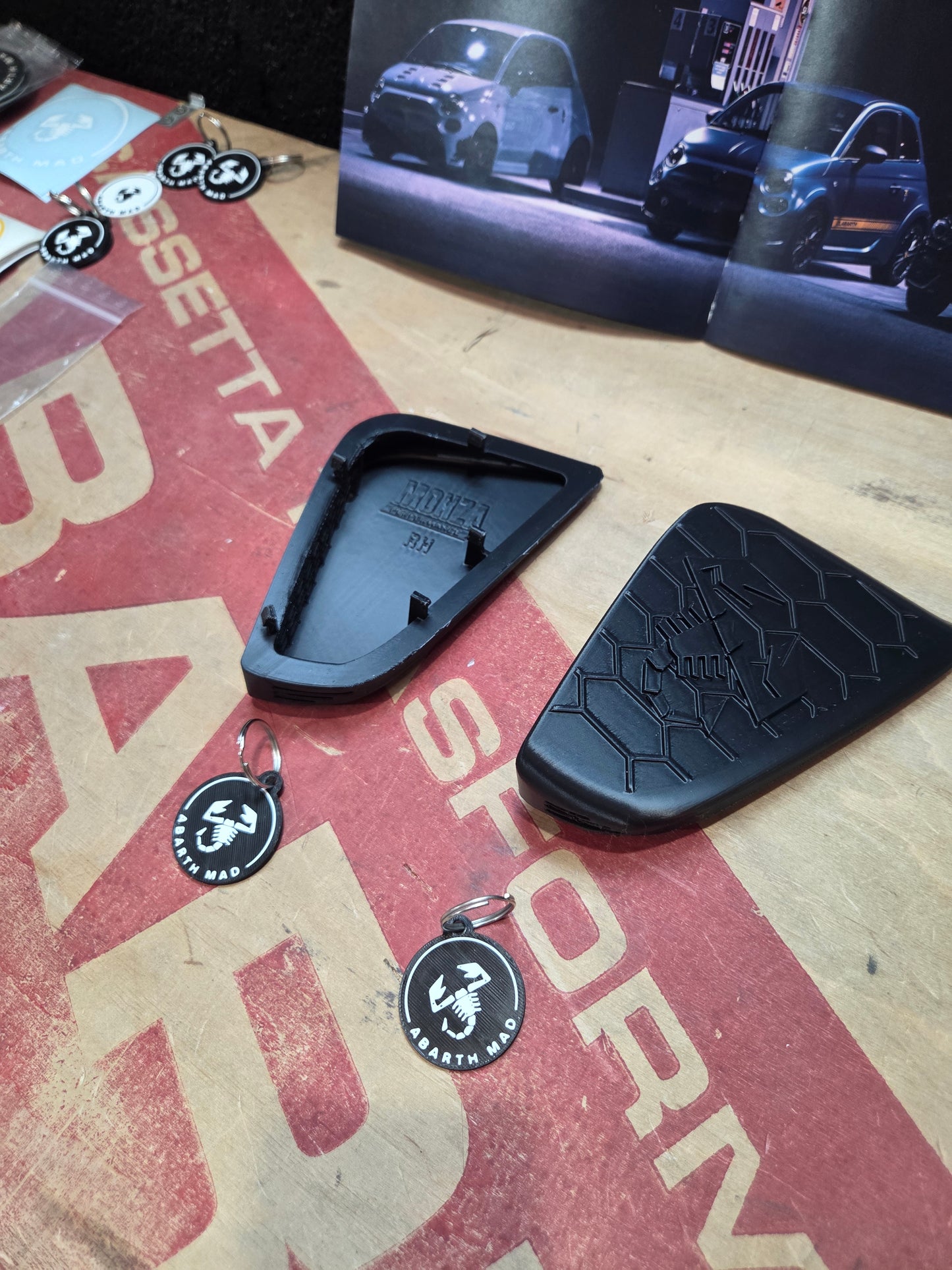 Abarth All Model (2) 3D  Rejillas Laterales Entrada Aire Side Air Grilles Low Intake Admisión Baja