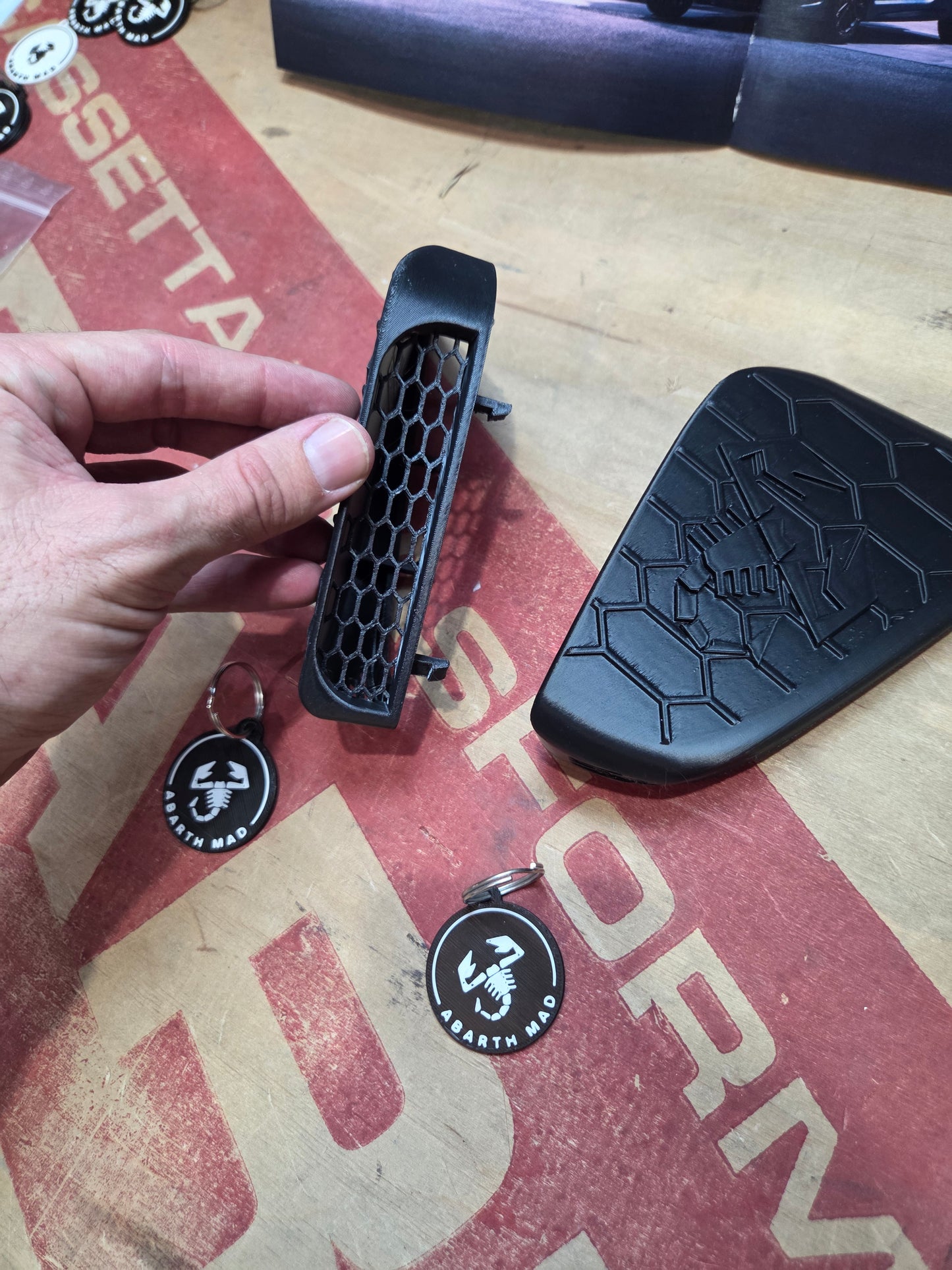 Abarth All Model (2) 3D  Rejillas Laterales Entrada Aire Side Air Grilles Low Intake Admisión Baja