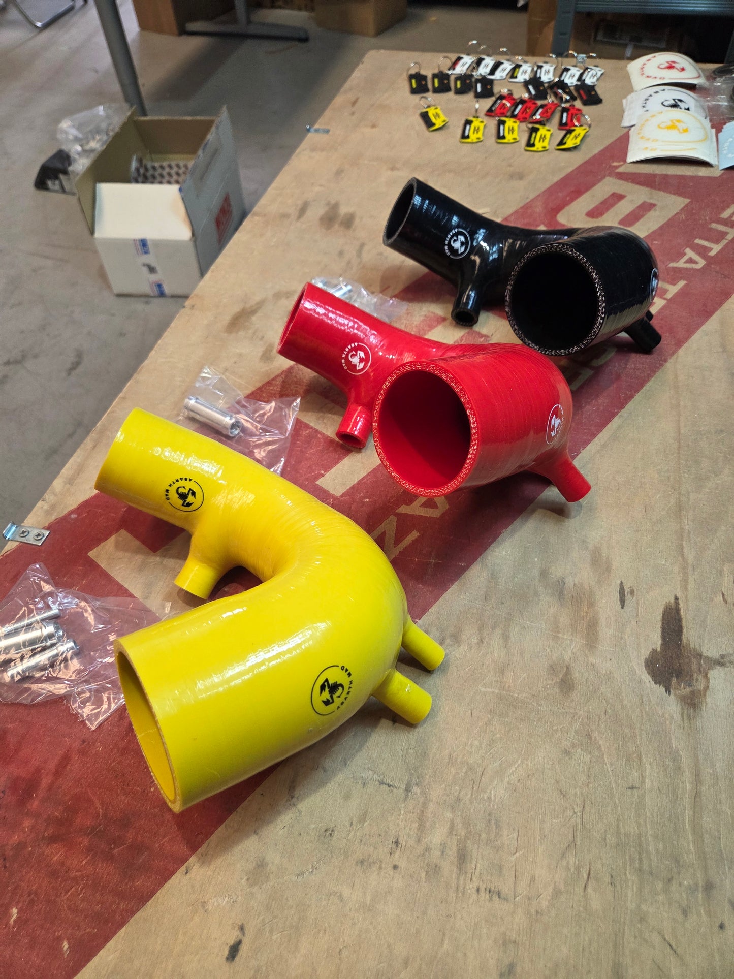 Abarth 500 All Model Silicone Elbow Hose Manguito Silicona Admisión Turbo Garret 1446 o IHI 🔴⚫️🟡