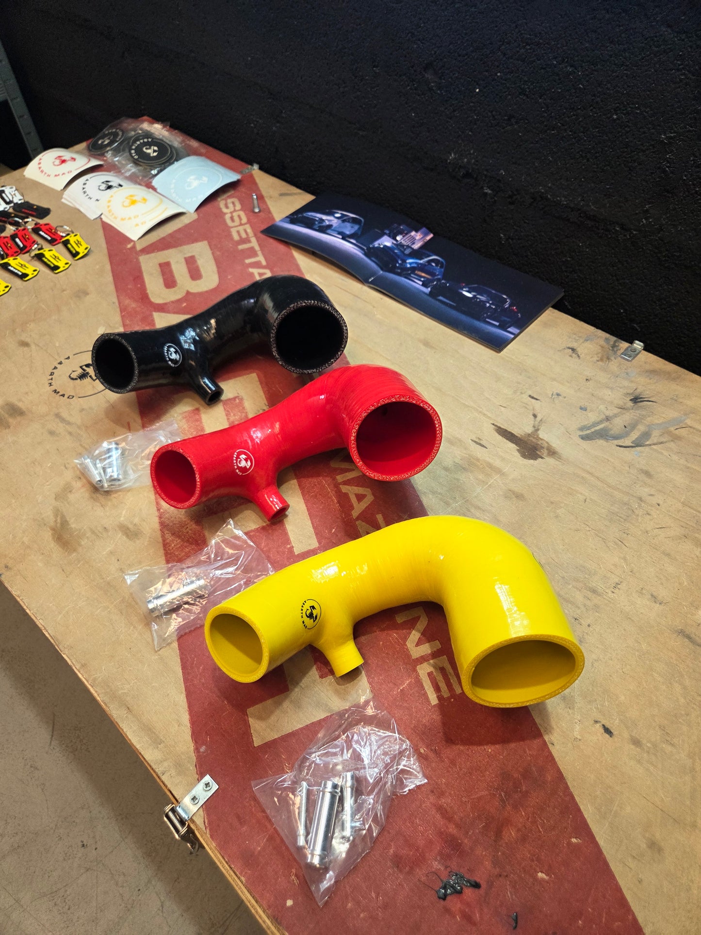 Abarth 500 All Model Silicone Elbow Hose Manguito Silicona Admisión Turbo Garret 1446 o IHI 🔴⚫️🟡