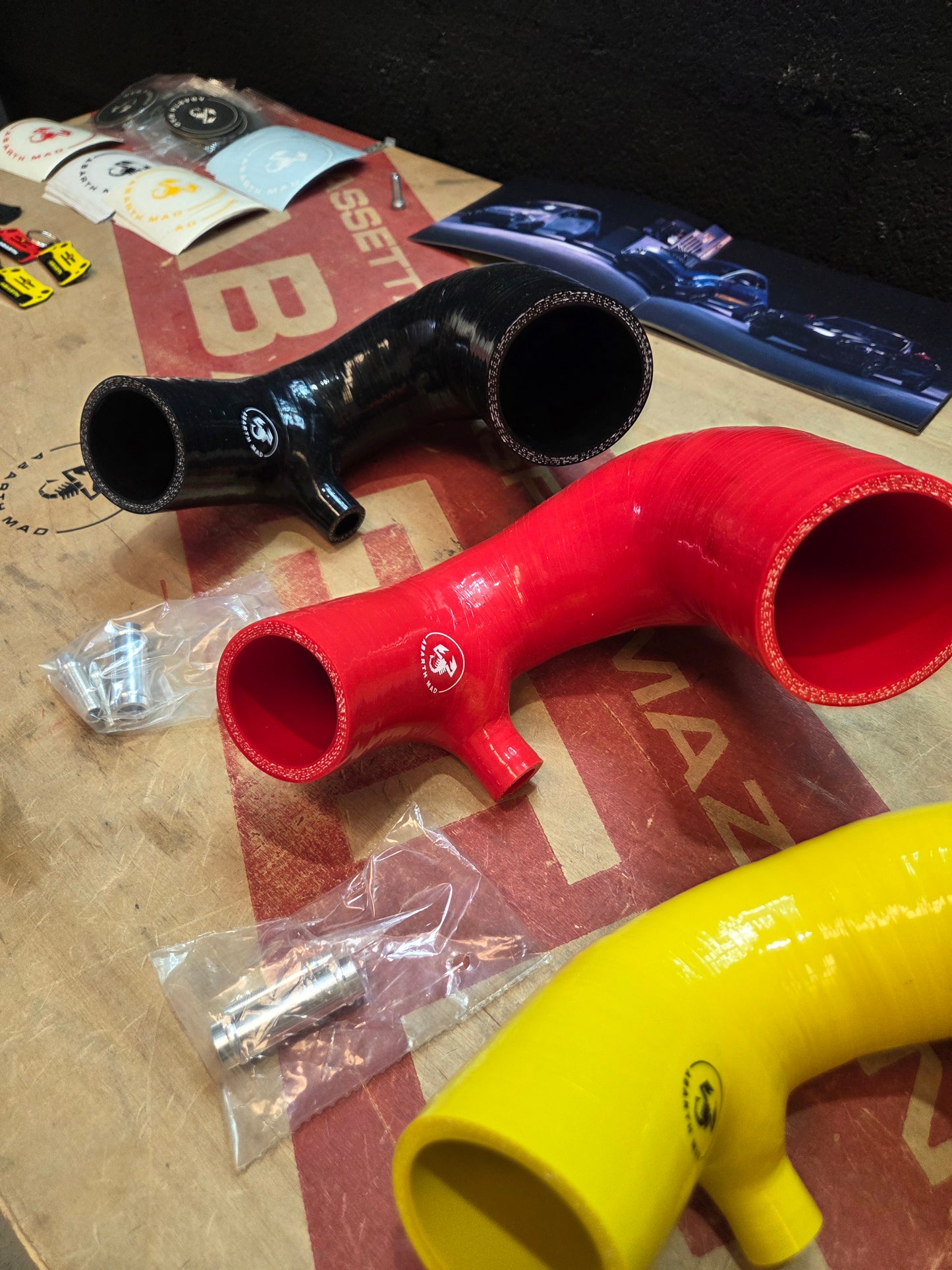 Abarth 500 All Model Silicone Elbow Hose Manguito Silicona Admisión Turbo Garret 1446 o IHI 🔴⚫️🟡