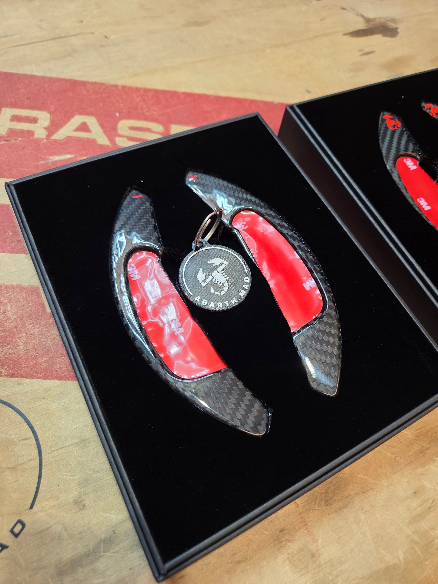 Abarth MTA Extension Levas Paddle Shifter Carbon Fiber or Aluminium