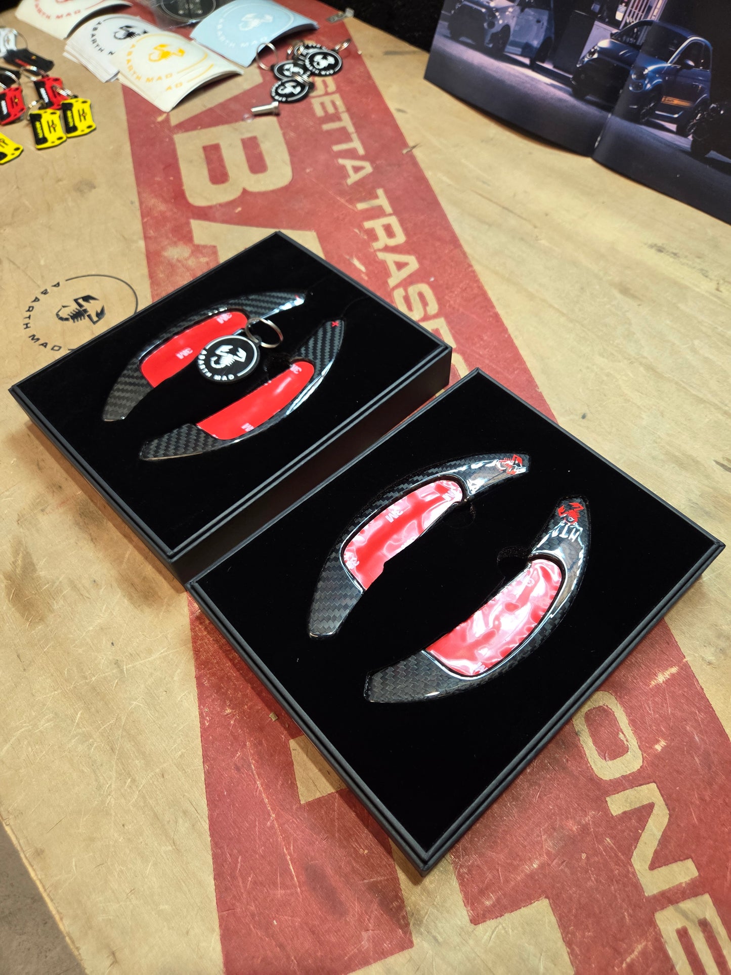 Abarth MTA Extension Levas Paddle Shifter Carbon Fiber or Aluminium