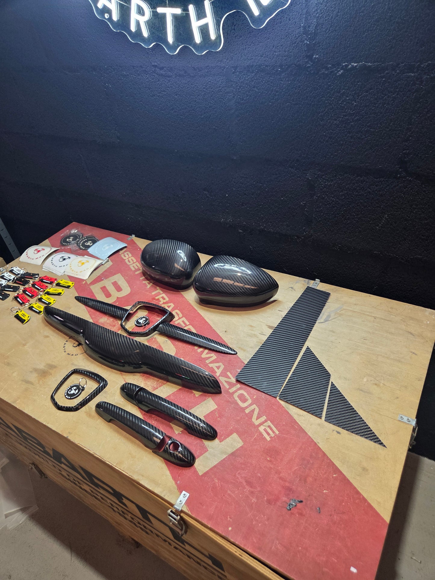 Abarth Pack Exterior Cover Carbon Fiber