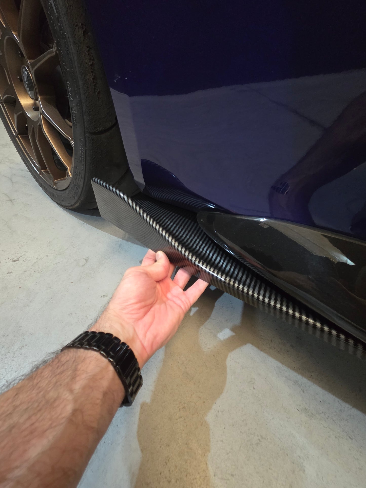 Abarth Fiat Side Skirt Fin Black or Carbon Look Taloneras Añadido Lateral