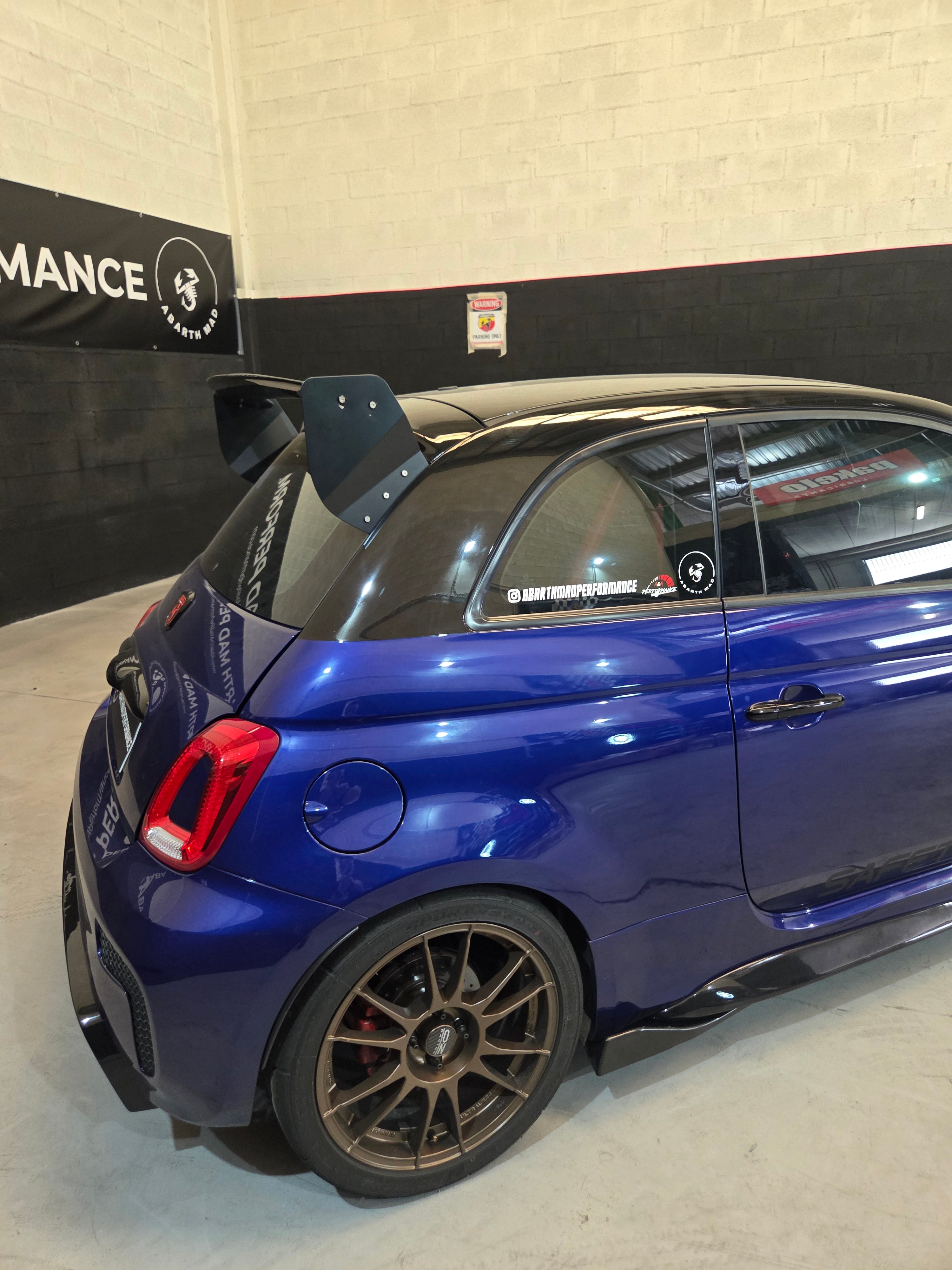 Abarth Fiat Side Skirt Fin Black or Carbon Look Side Skirt
