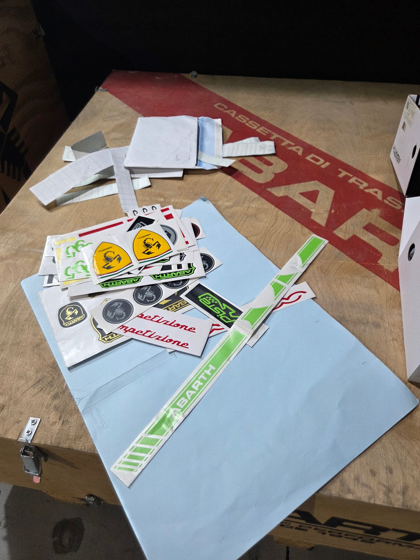 Abarth Fiat Vinilo Franja Salpicadero Dashboard Sticker Vinyl