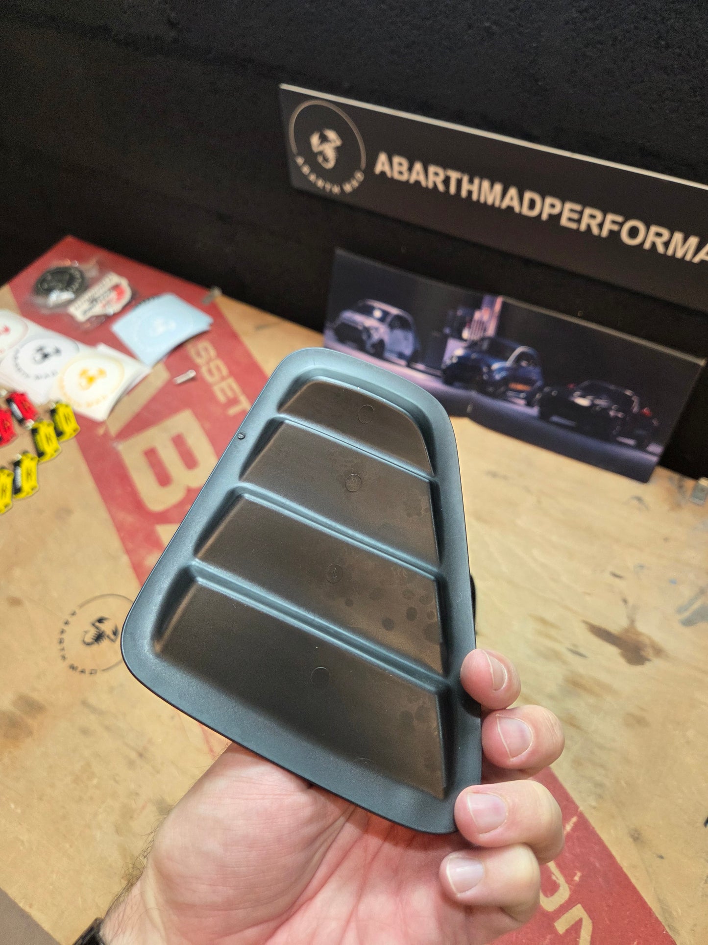 Abarth 2016+ Restyling Cover Faros Traseros Estillo Rejilla Negro brillo Tail lights Insert Cover