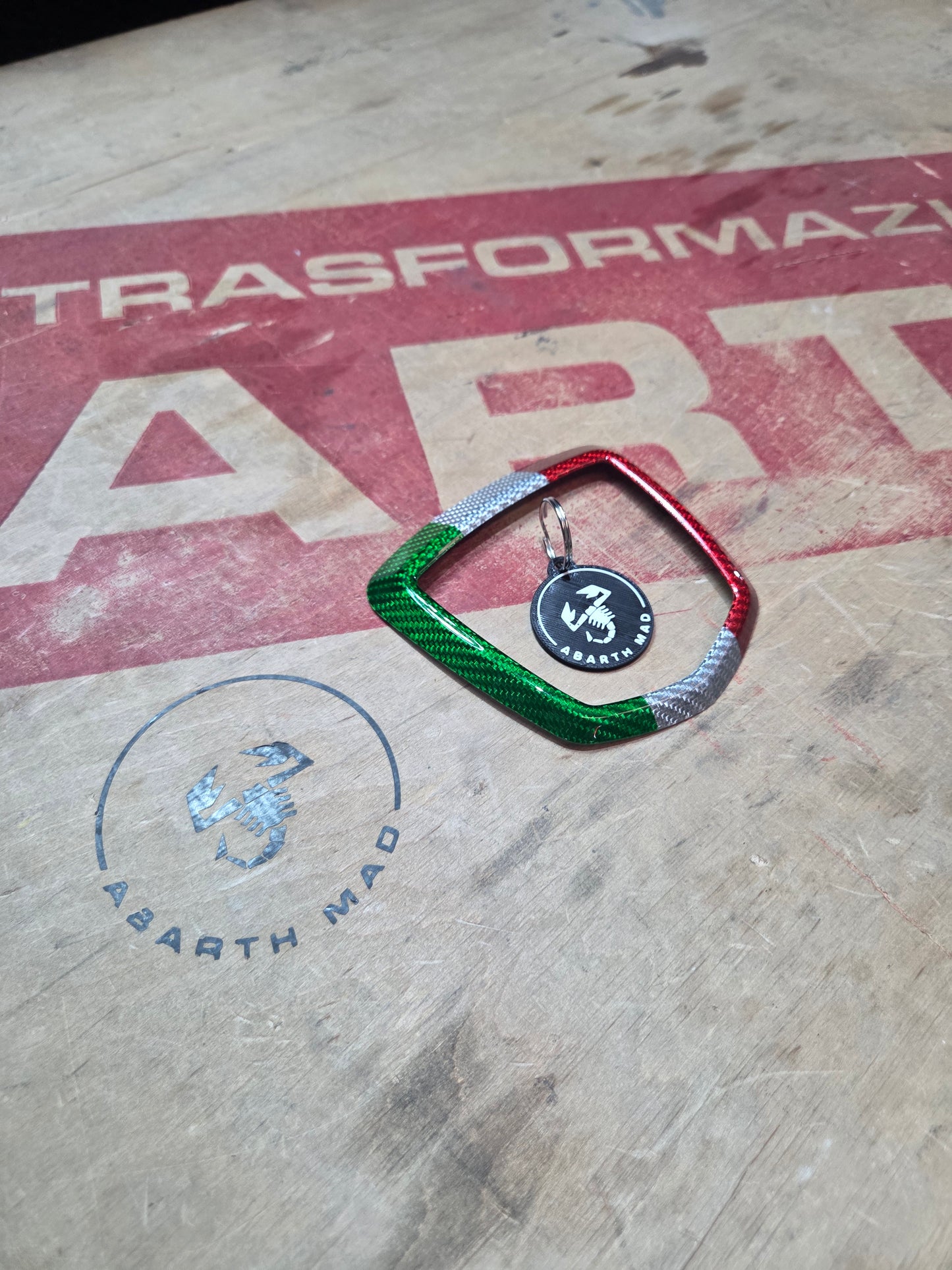 Abarth Cover Emblema Trasero Carbono Italia 🇮🇹 Rear Emblem