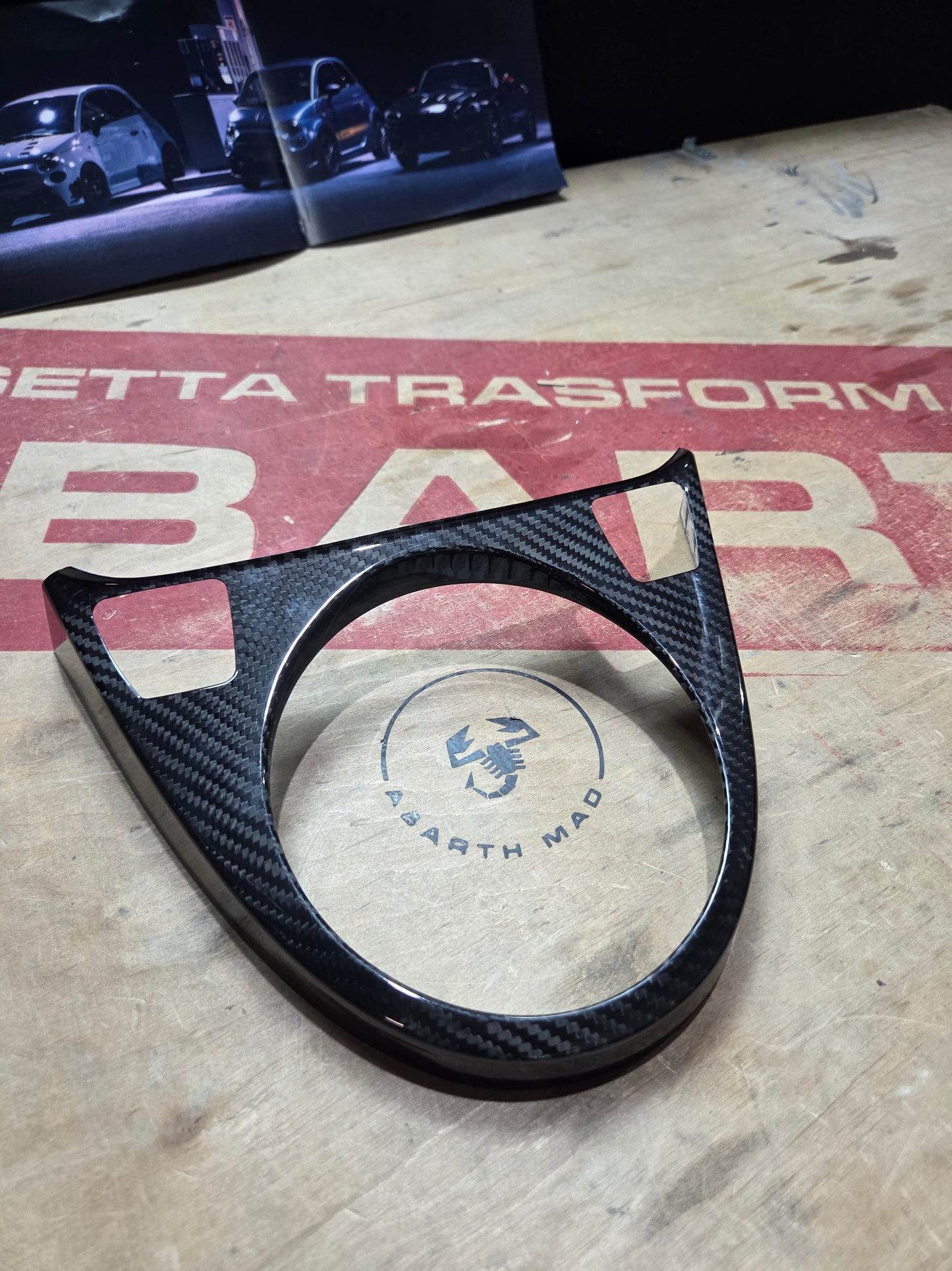 Abarth MK3 Carbon Fiber Gear Shift Cover
