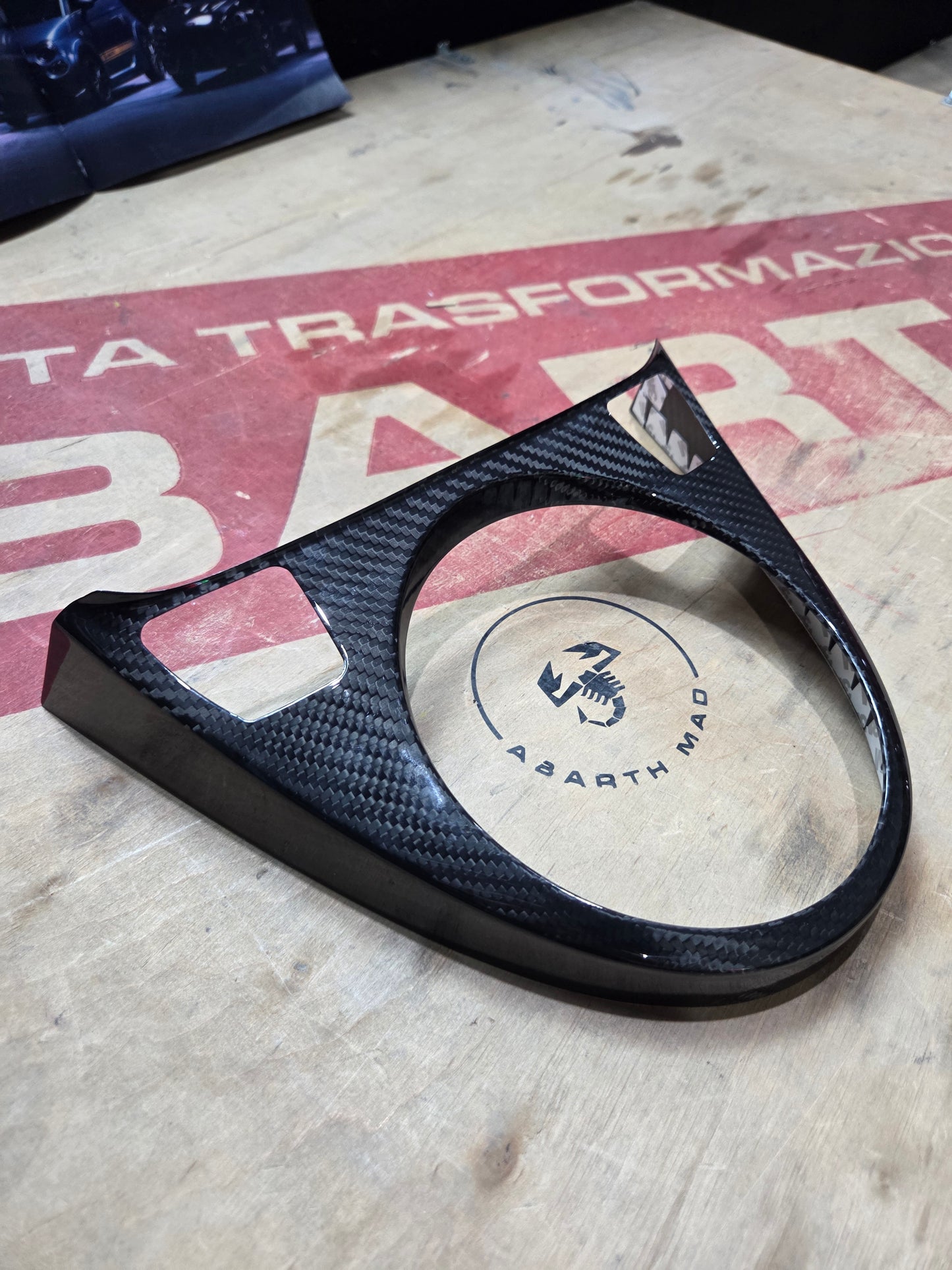 Abarth MK3 Carbon Fiber Gear Shift Cover