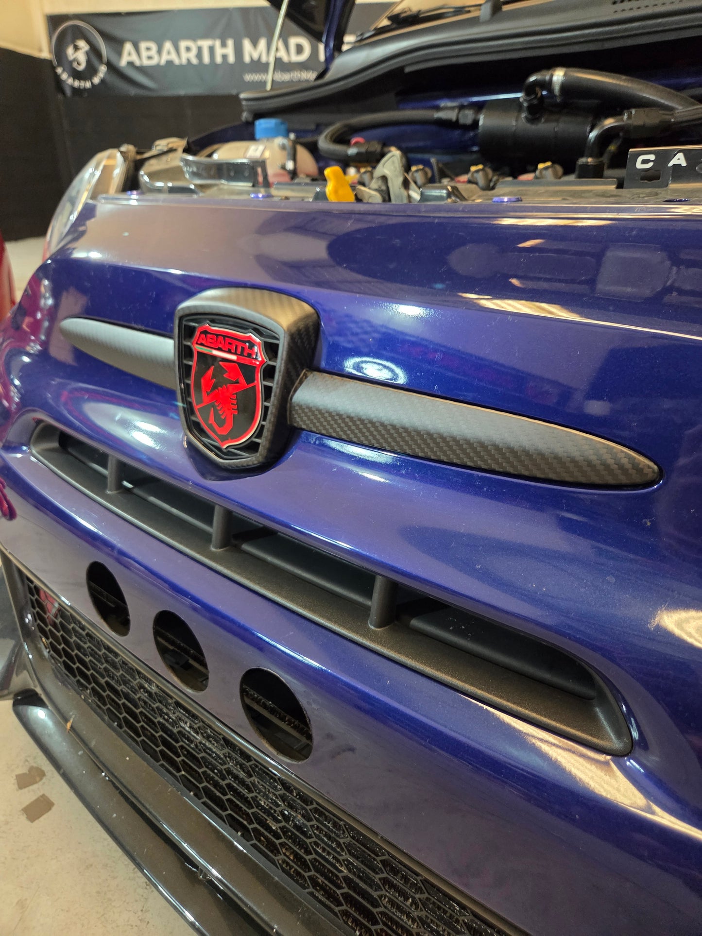 Abarth Kit Cover Exterior Fibra de Carbono Mate Carbon Fiber Matt Pack