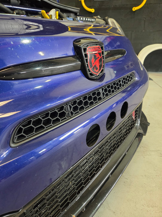 Abarth 2016+ Restyling 3D Grille Panel Abeja Entrada Aire Paragolpes Rejilla