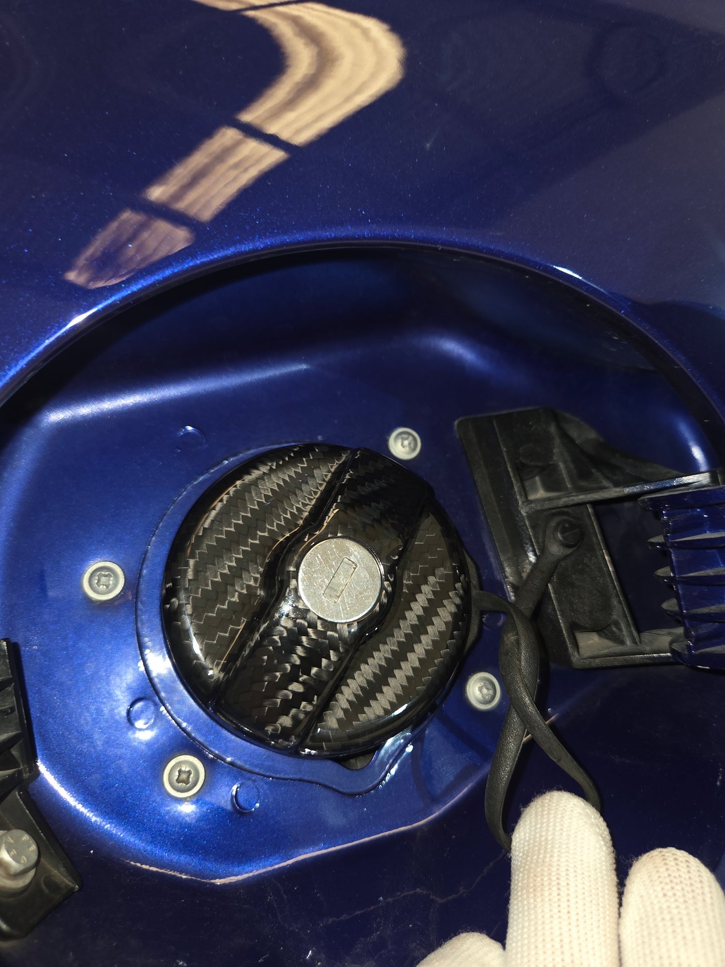 Abarth 500 595 695 Cover Tapón Depósito Gasolina 100% Real Fuel Tank