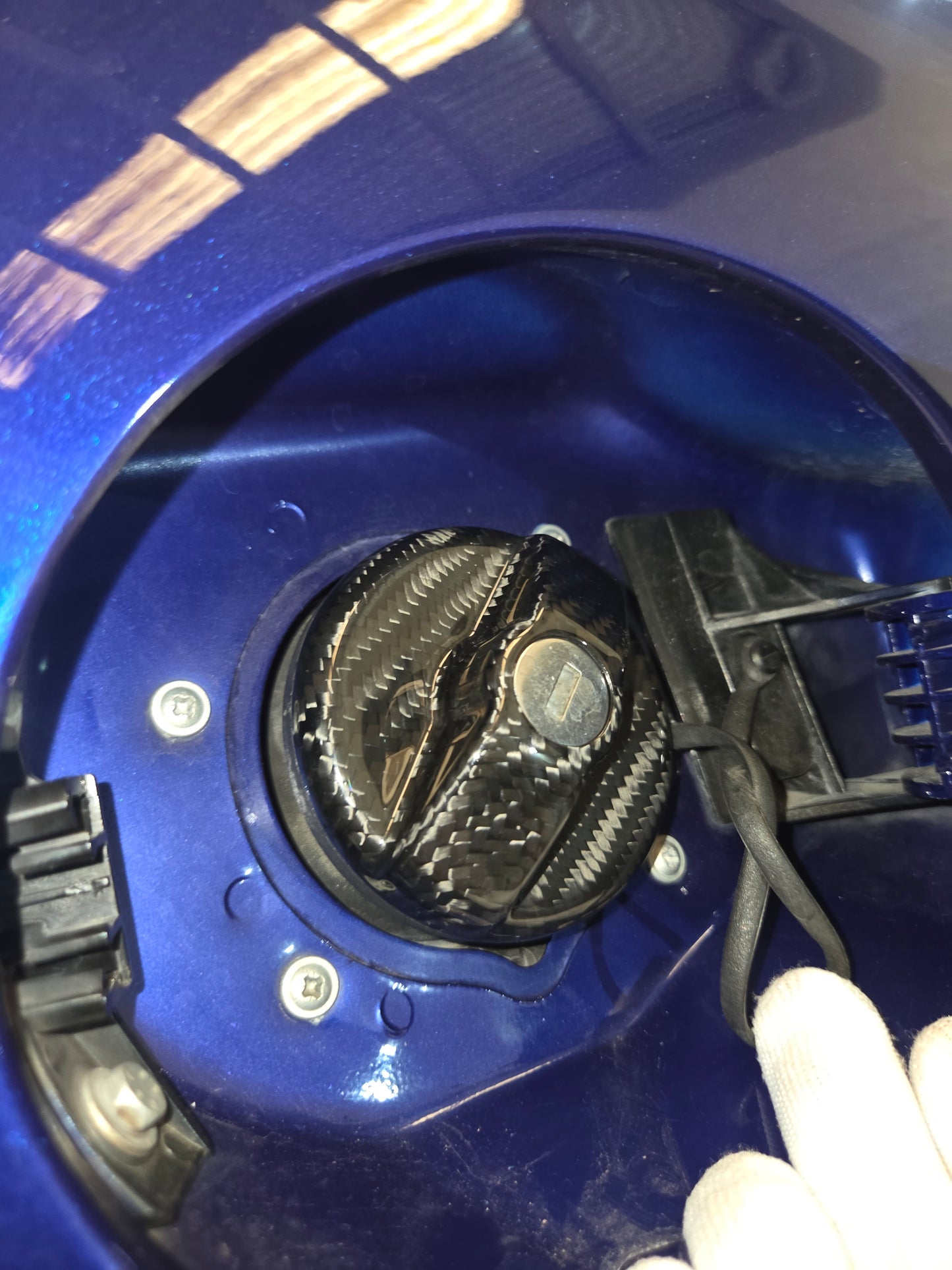 Abarth 500 595 695 Cover Tapón Depósito Gasolina 100% Real Fuel Tank